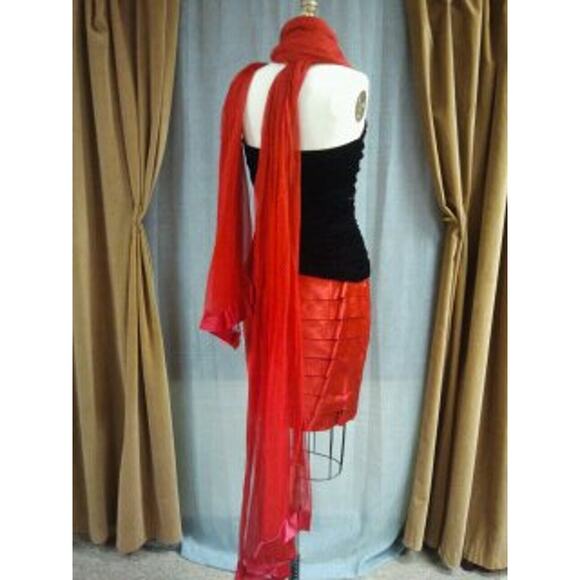 TOMASZ STARZEWSKI COUTURE Luxury Vintage Cocktail Dress Evening Wear Size 10 - Picture 6 of 10